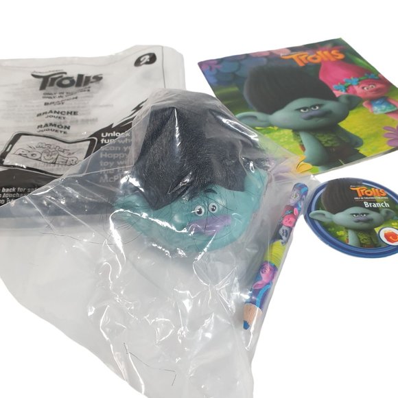 Branch Colored Pencil Topper Trolls Dreamworks Happy Meal Toy 2 2016 Collection - Picture 5 of 6